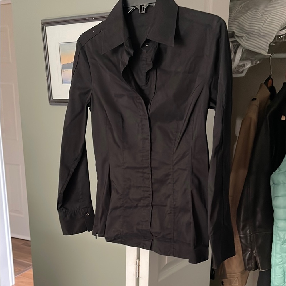 Hugo Boss Elegant Black Women's Button Down Shirt